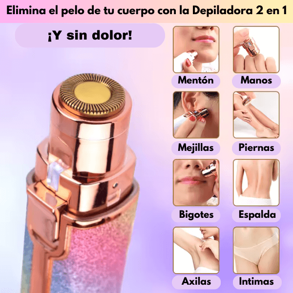 DEPILADORA FACIAL 2 EN 1